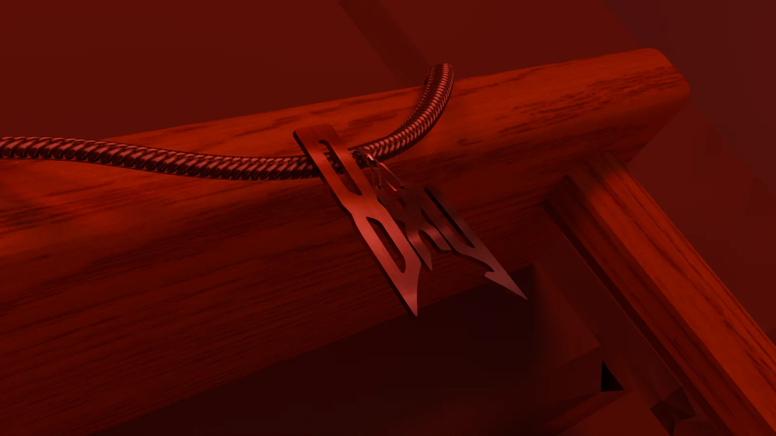 8xy necklace render with red lighting